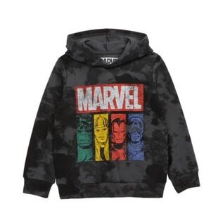 Jem Kids' Marvel Classic Rectangles Cotton Blend Hoodie In Black